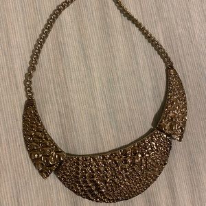 Gold plated statement necklace